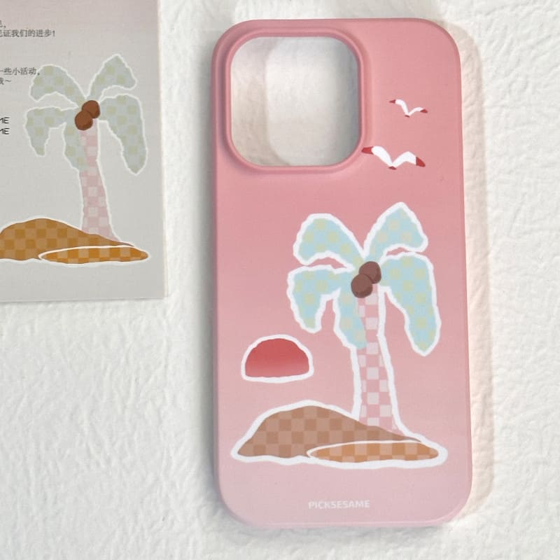 Pink Coconut Tree Phone Case