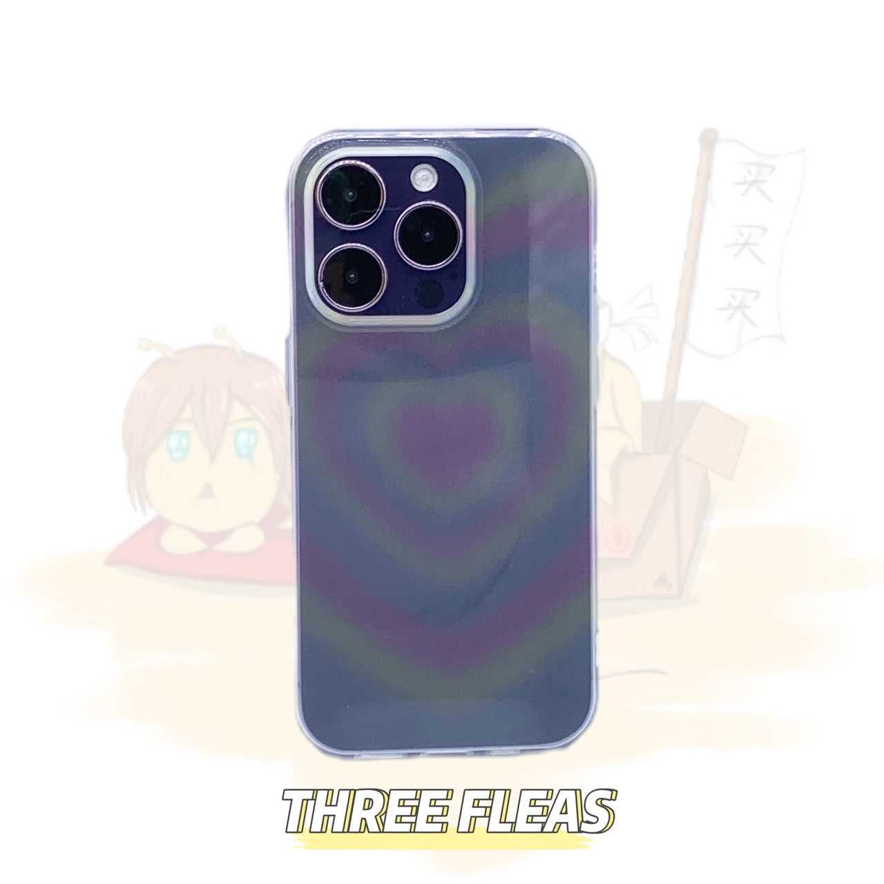 Dazzling Rainbow Love Clear Phone Case