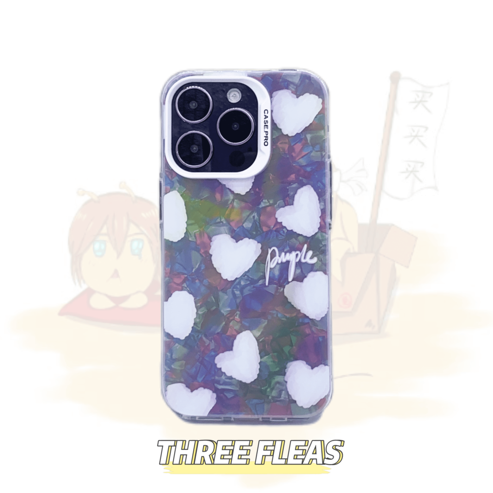 Pink Heart Shell Lustre Phone Case
