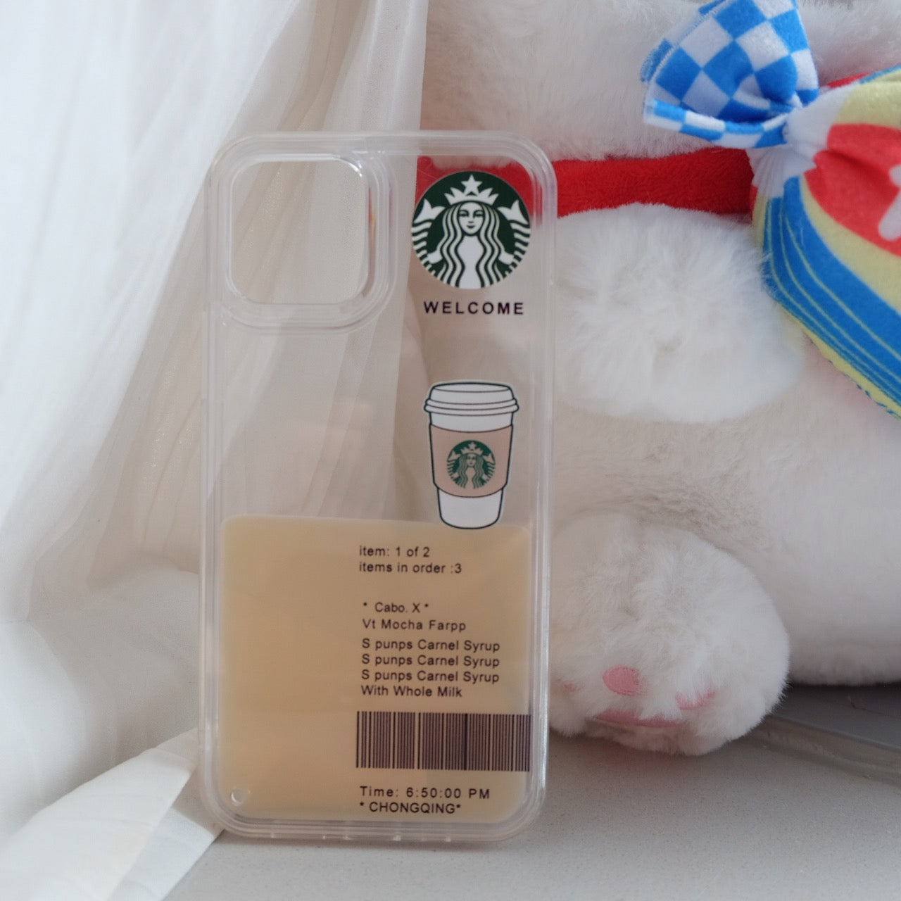 3D Coffee Floating Phone Case