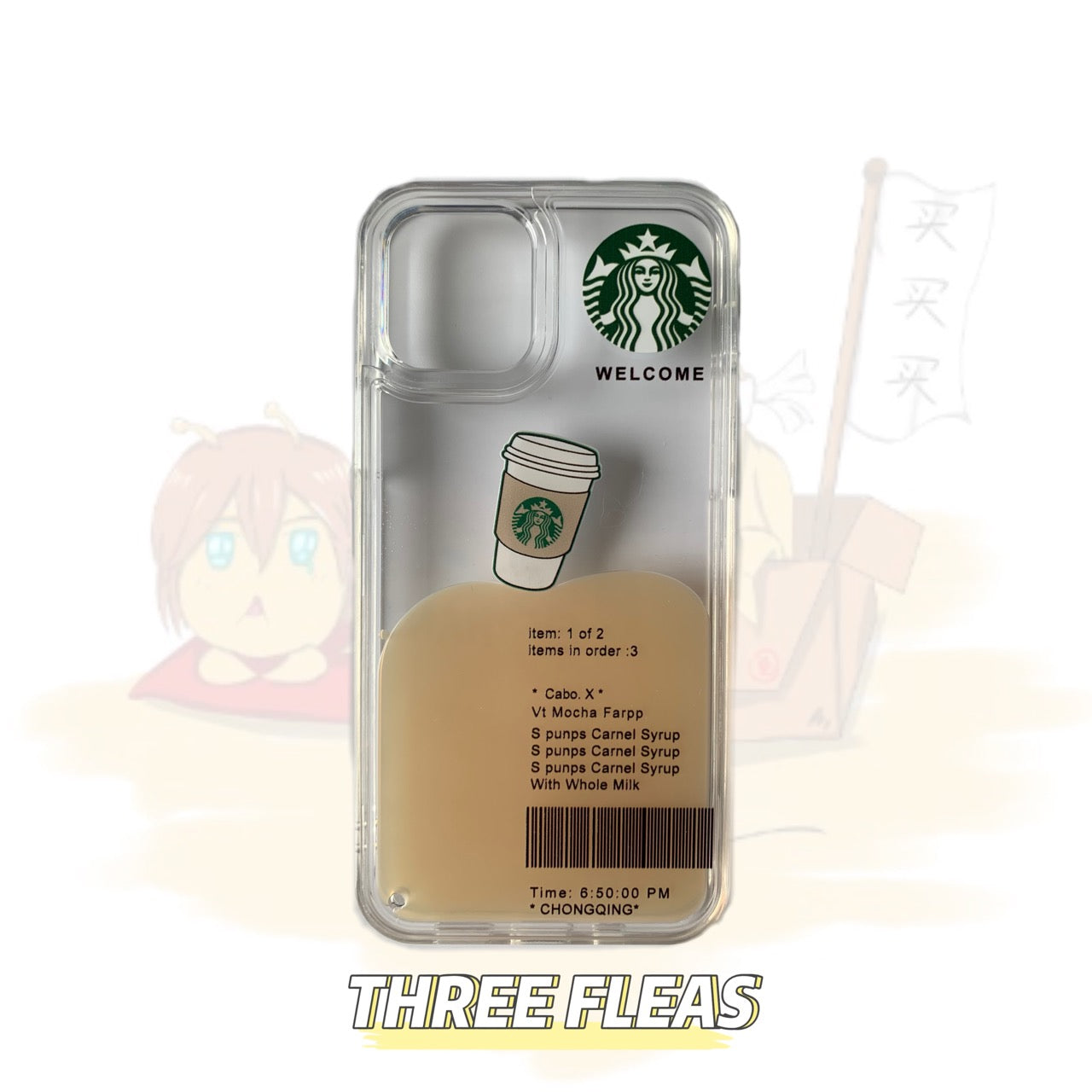 3D Coffee Floating Phone Case