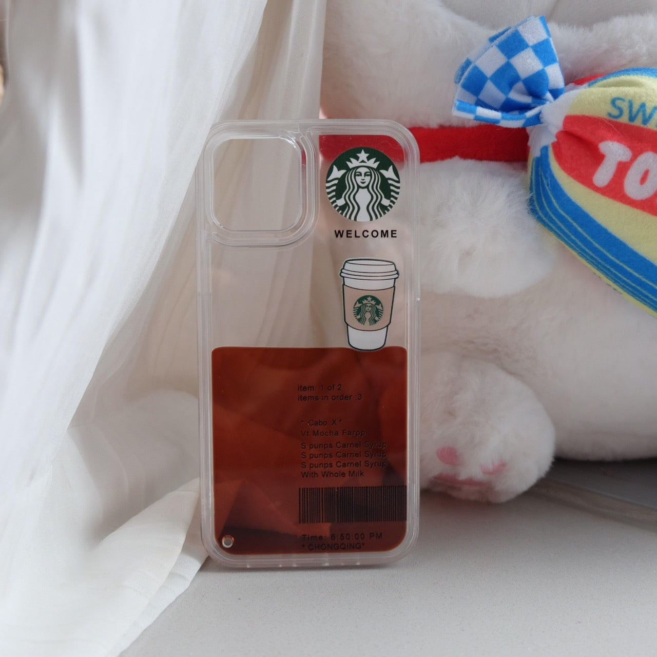 3D Coffee Floating Phone Case