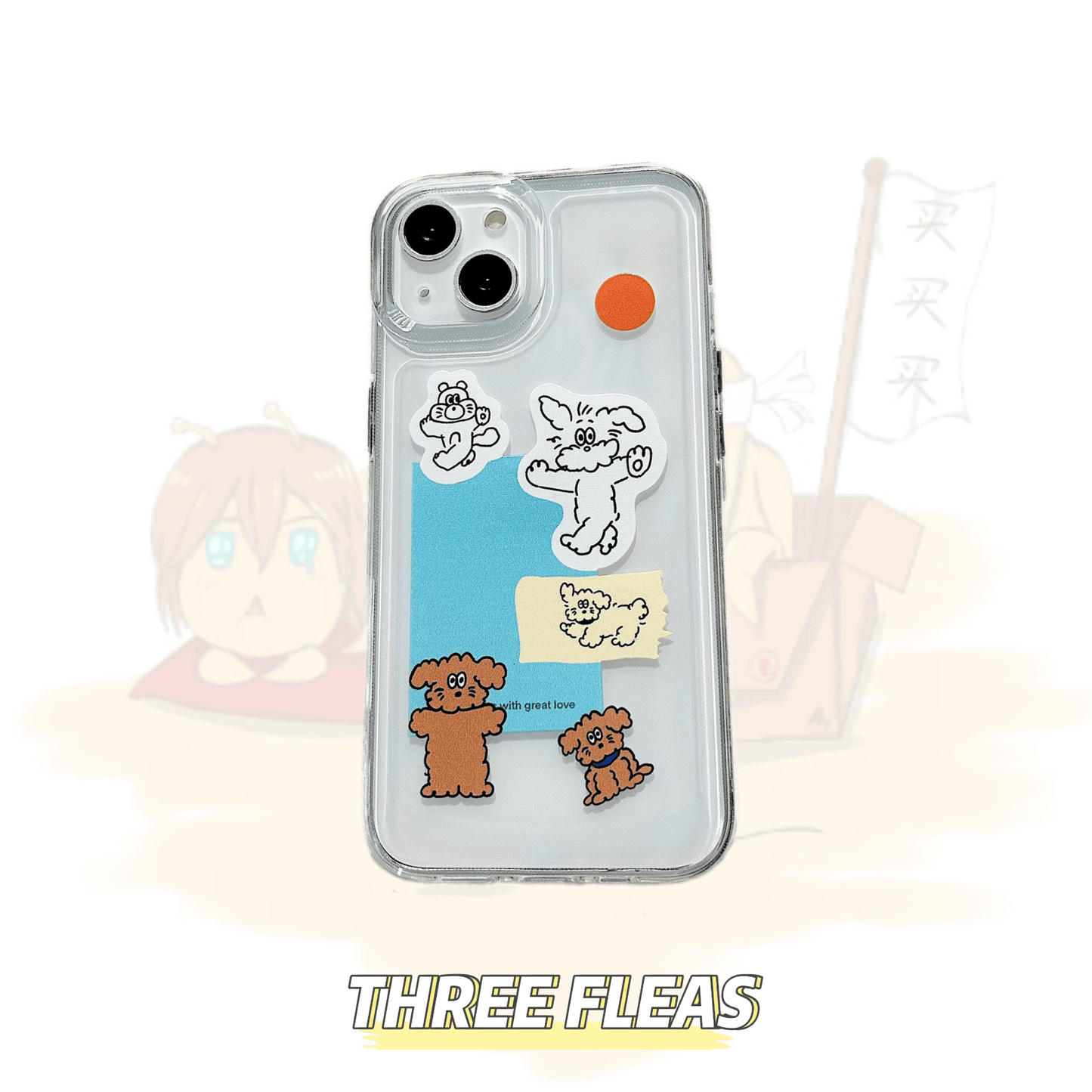 Adorable animals clear phone case