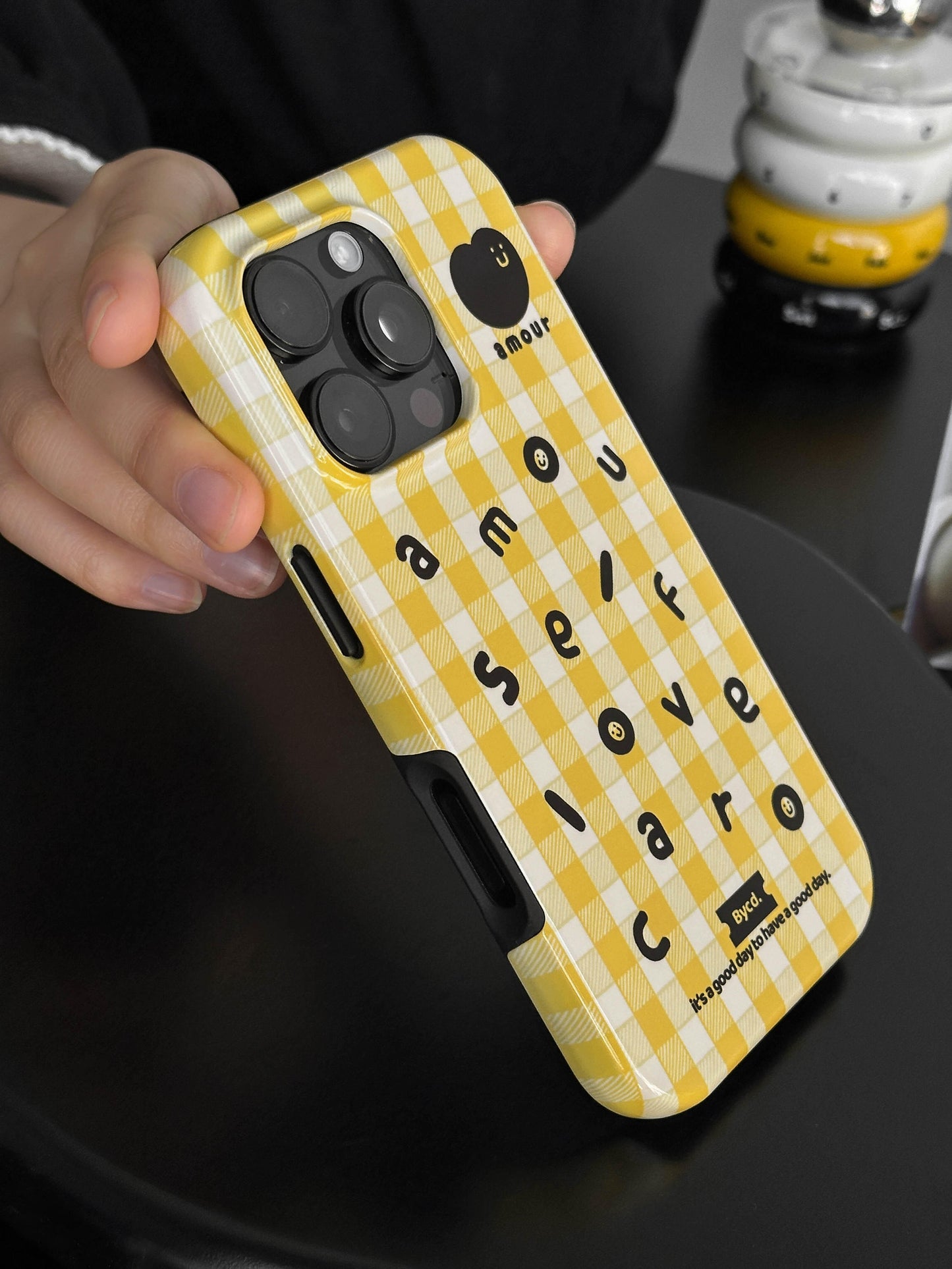 Alphabet Plaid Double Layer Phone Case