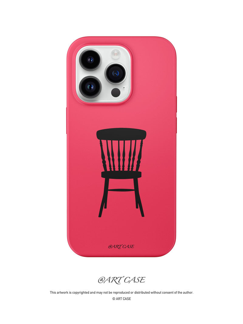 Black Pink Chair Printed Phone Case