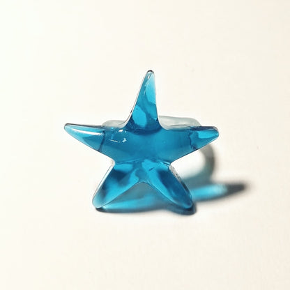 Blue Starfish Resin Ring