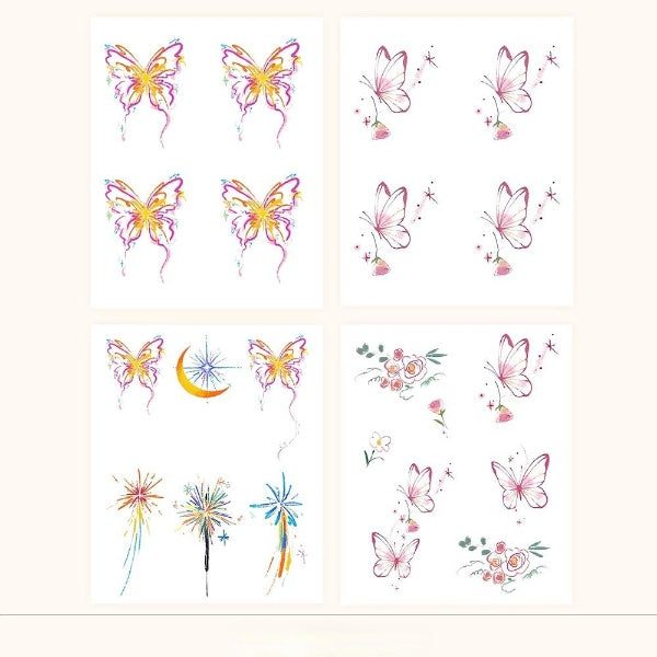 Butterfly Waterproof Temporary Tattoo Stickers Set