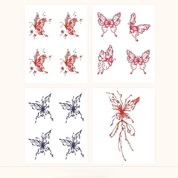 Butterfly Waterproof Temporary Tattoo Stickers Set