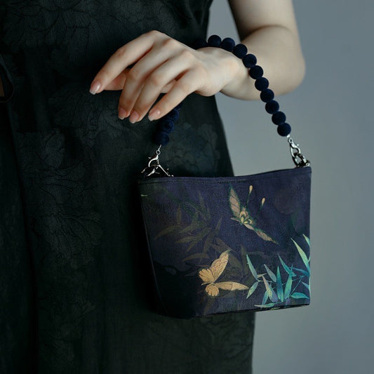 [Chinoiserie] Butterfly Silk Crossbody Bag