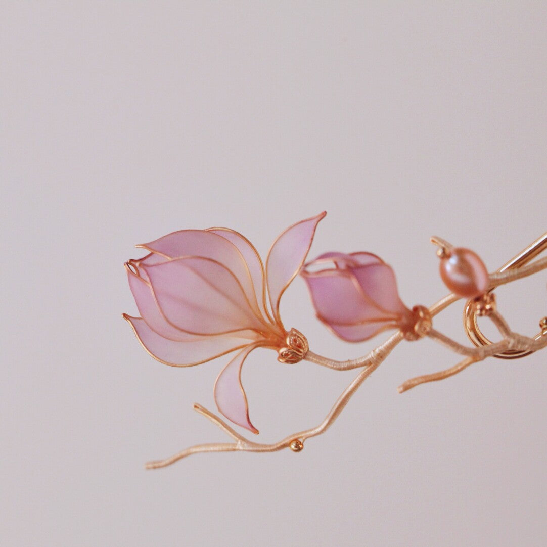「 Chinoiserie」Magnolia Hairpin