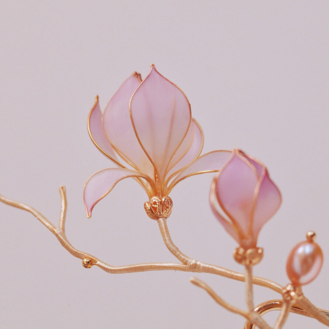 「 Chinoiserie」Magnolia Hairpin