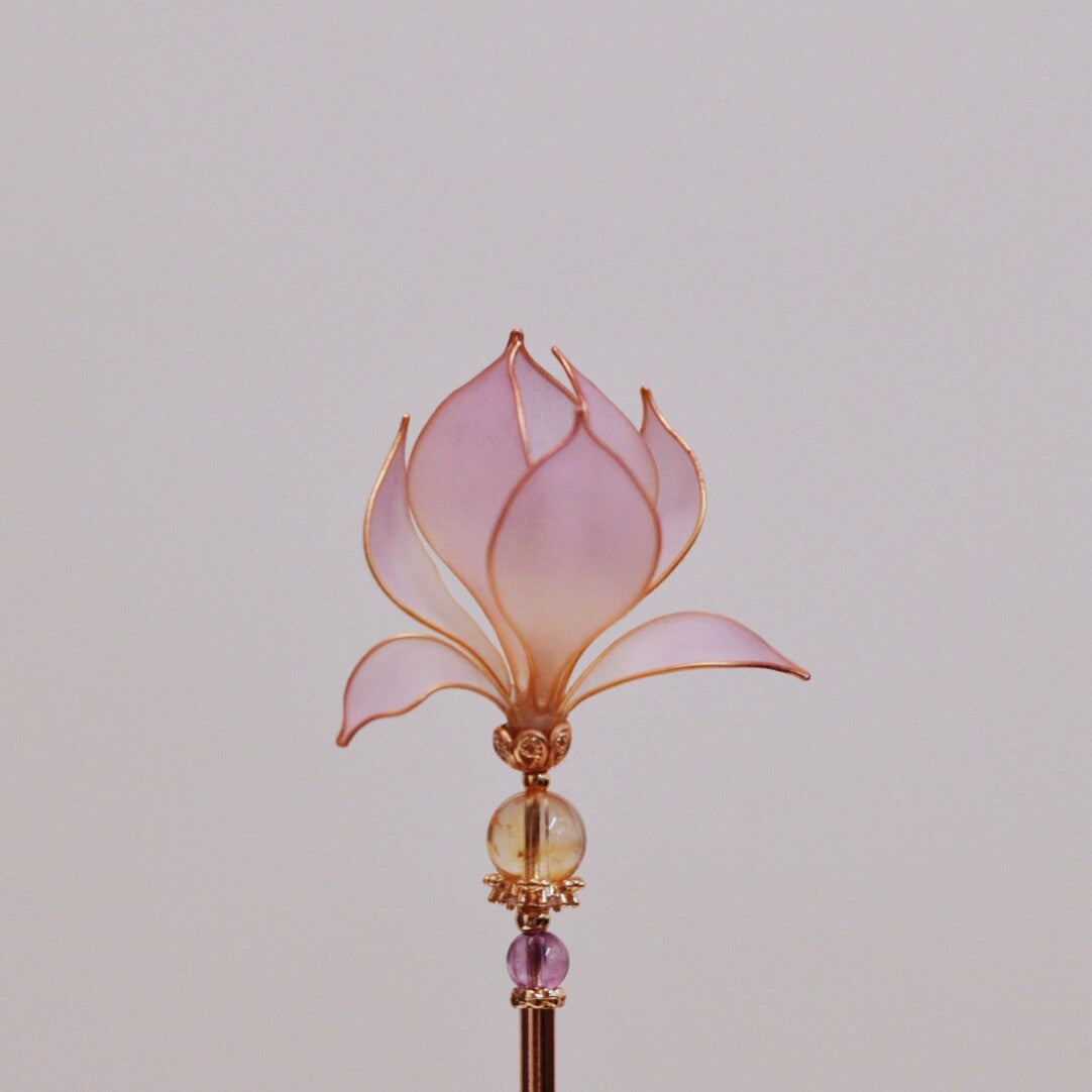 「 Chinoiserie」Magnolia Hairpin