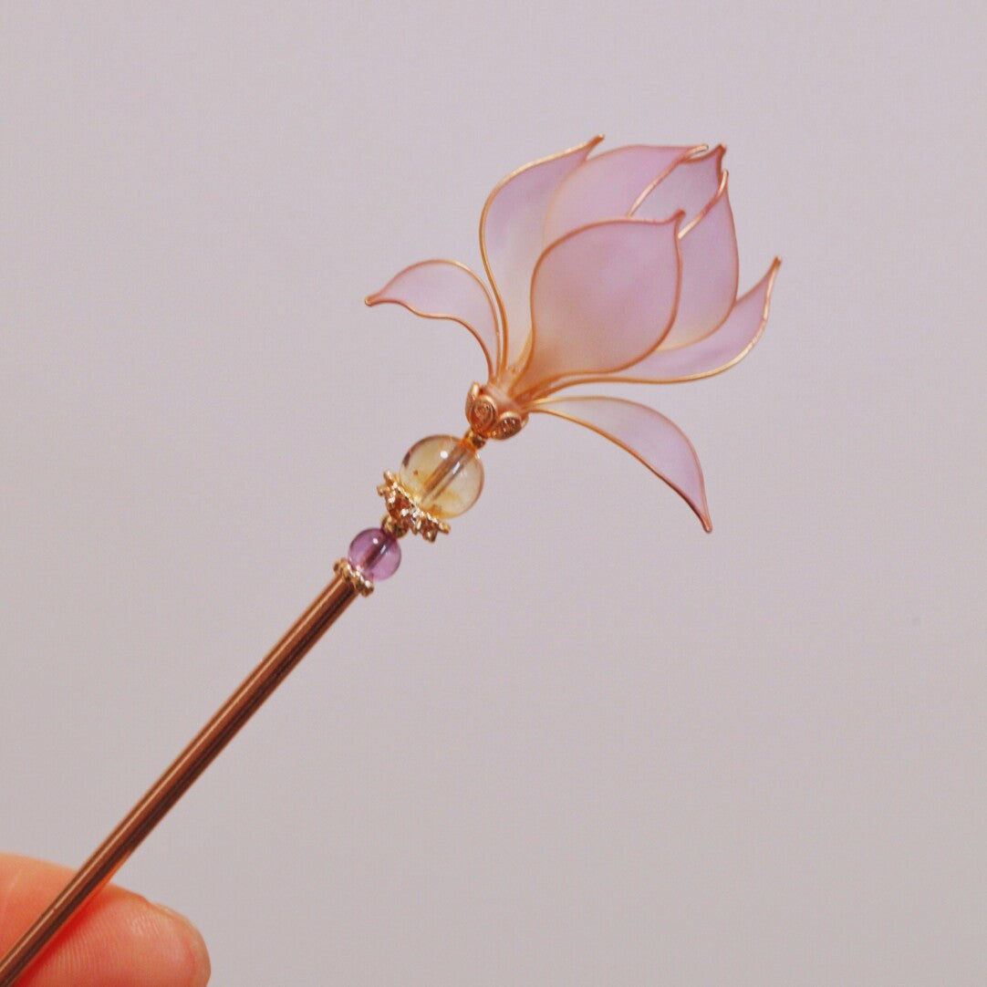 「 Chinoiserie」Magnolia Hairpin