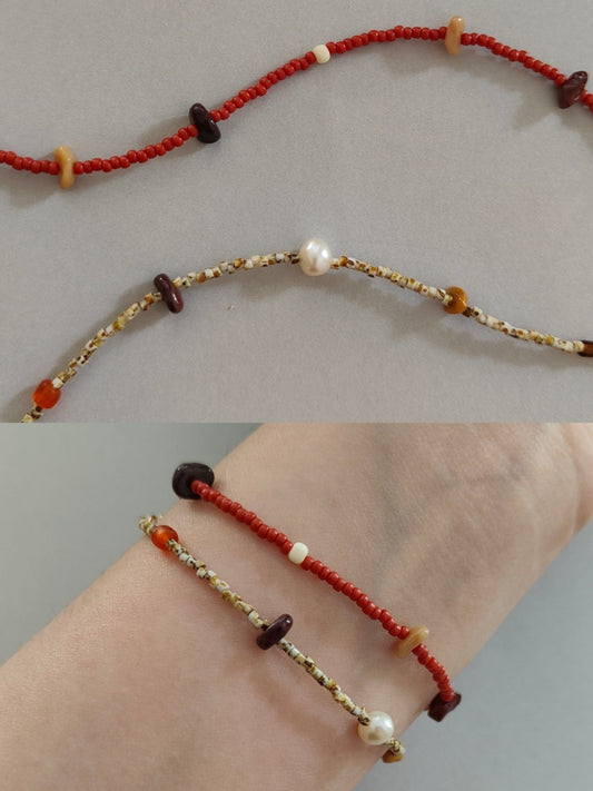 「Chinoiserie」Natural Jade Mini Beaded Bracelet
