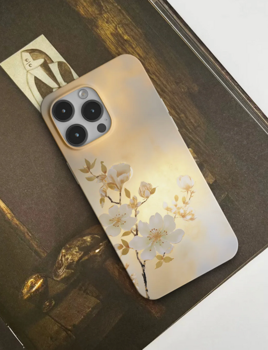 「Chinoiserie」Pear Blossom Printed Phone Case