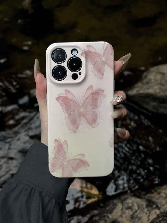 「Chinoiserie」Pink Butterfly Printed Phone Case