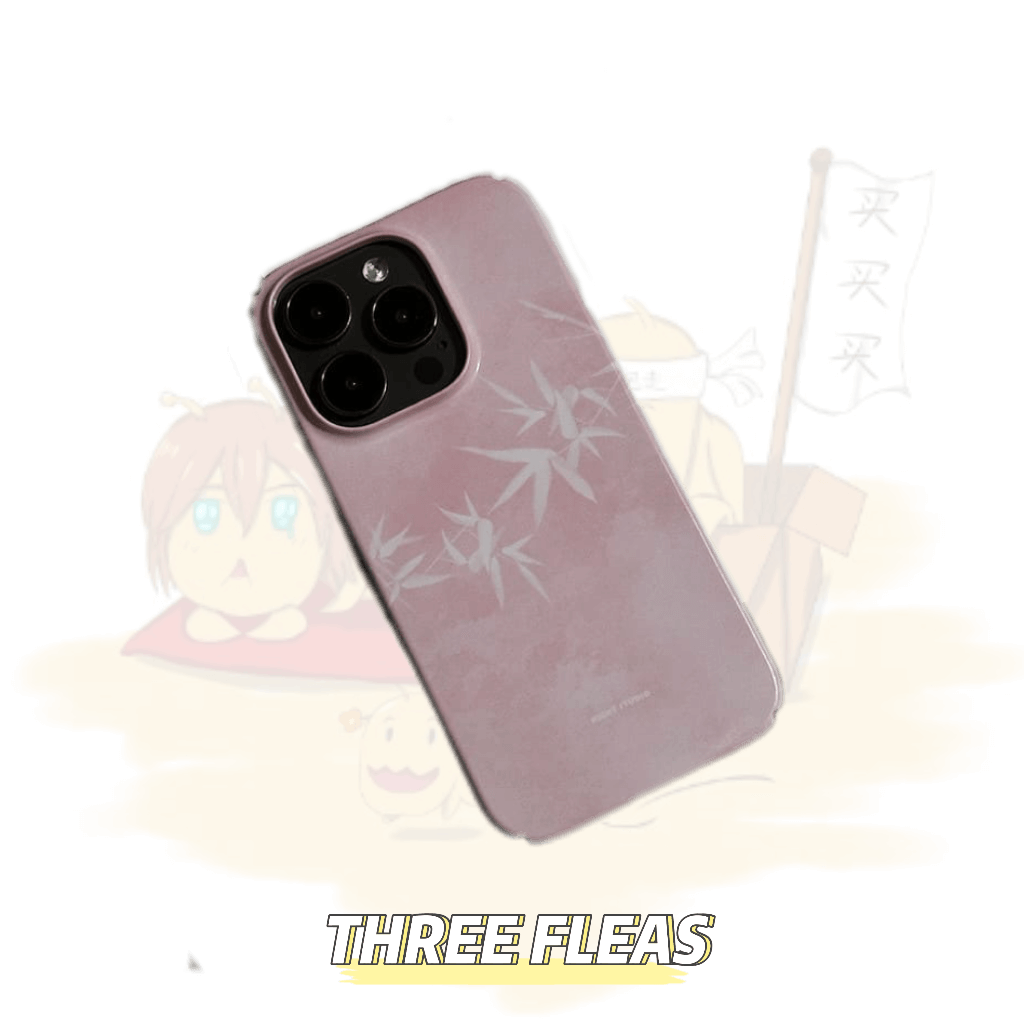 「Chinoiserie」Pink Bamboo Chinese Ink Painting Phone Case