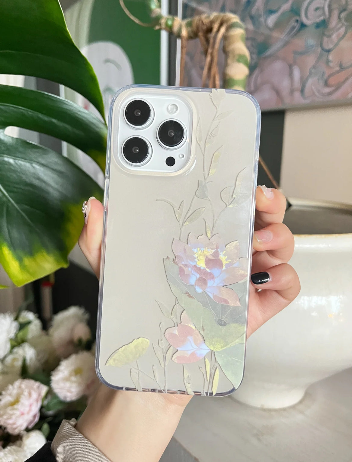 ChinoiserieSummer Lotus Printed Phone Case | Phone Case | Three Fleas ChinoiserieSummer Lotus Printed Phone Case | Phone Case | Three Fleas