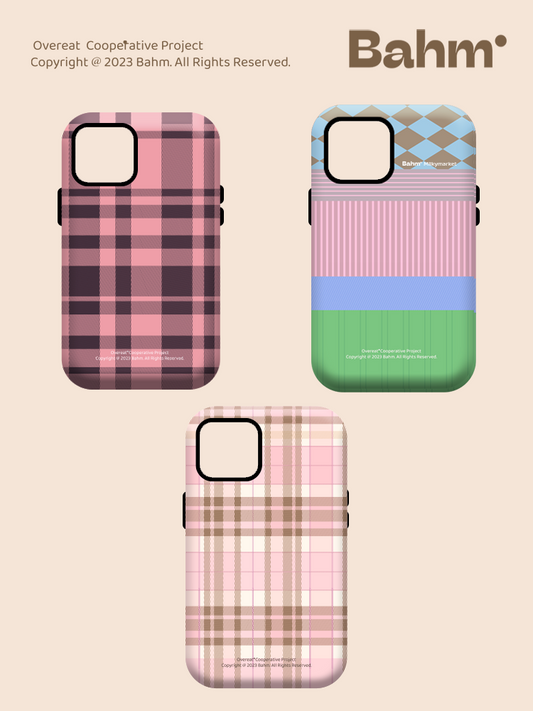 Classic Plaid Stripe Double Layer Phone Case