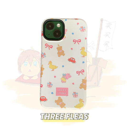 Cute Duck Bear Car Printed Phone Case