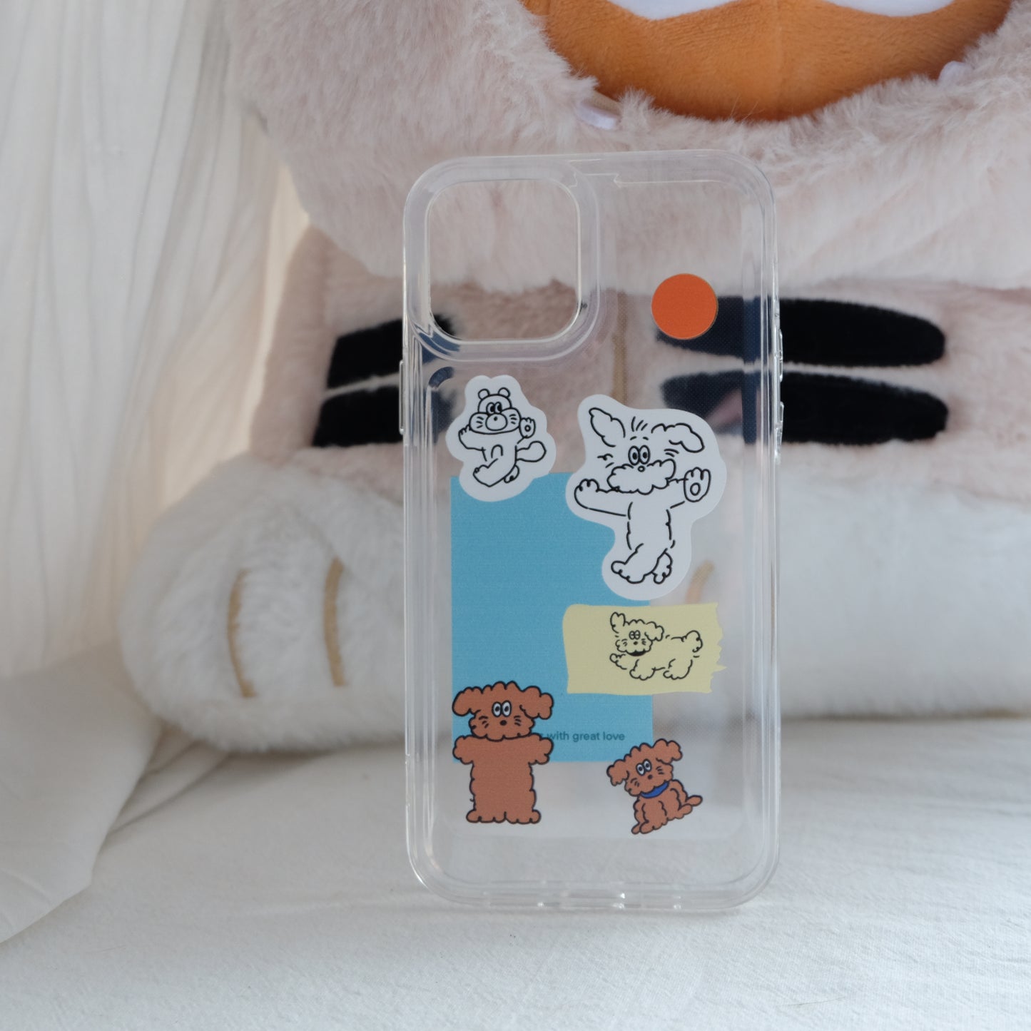 Adorable animals clear phone case
