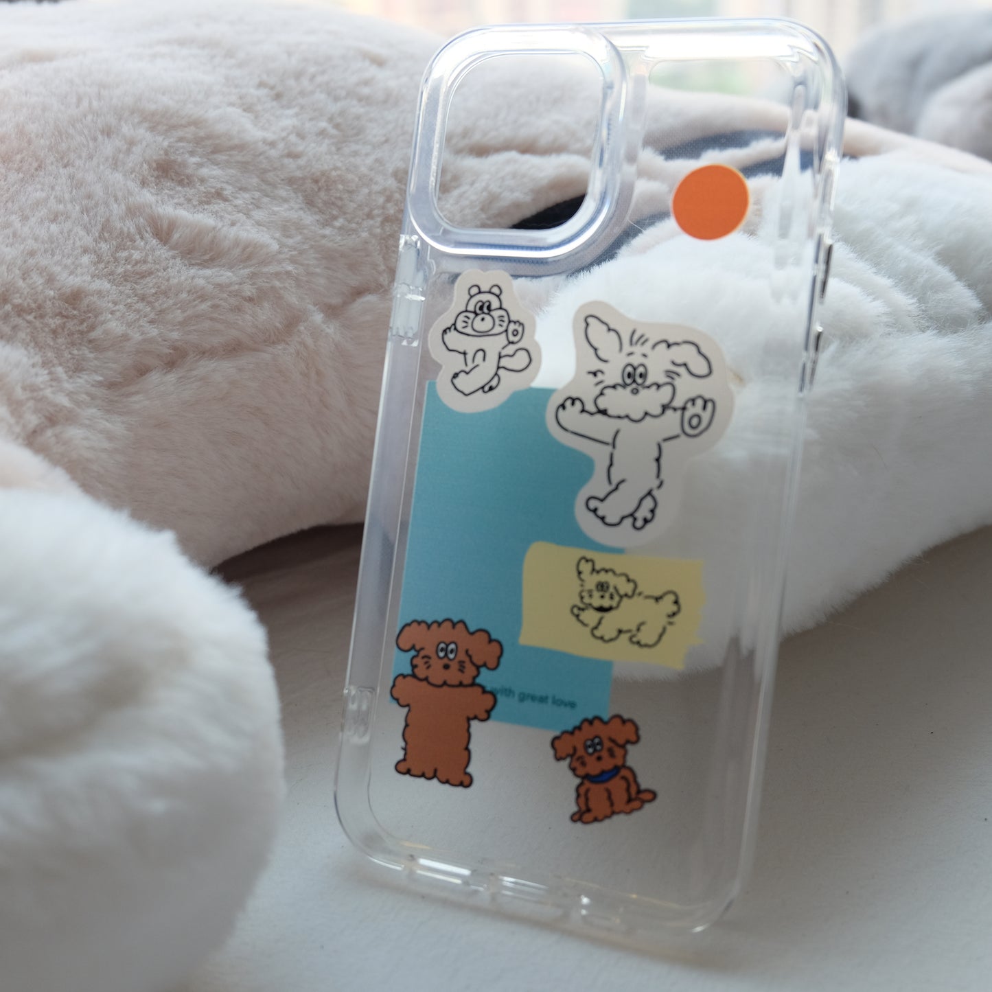 Adorable animals clear phone case