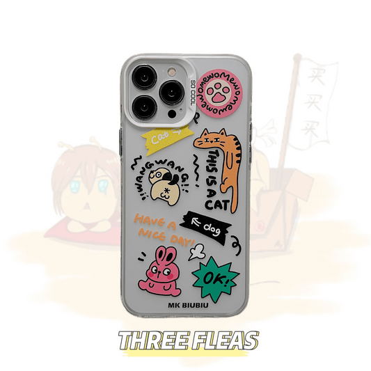 Dog cat and rabbit phone case | phone accessories | Three Fleas