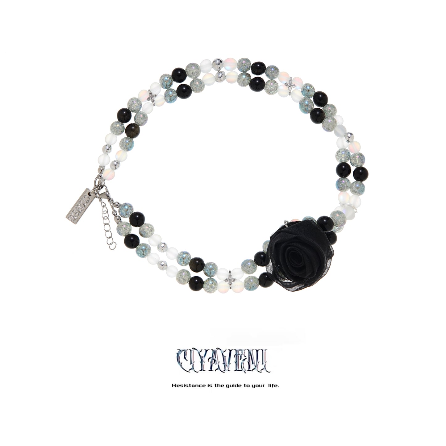 Double Strand Pearl Rose Choker