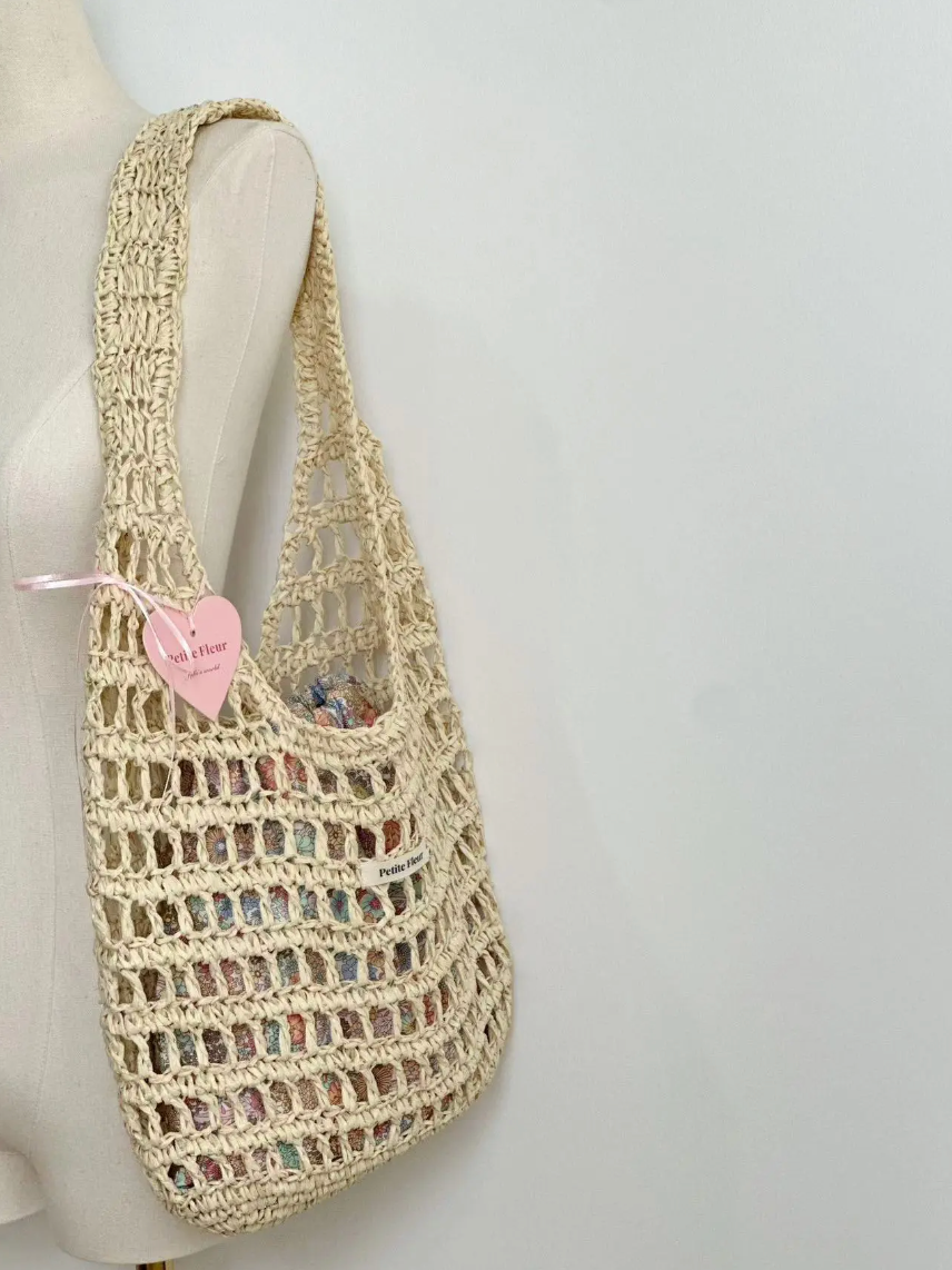 Floral Handwoven Straw Bag