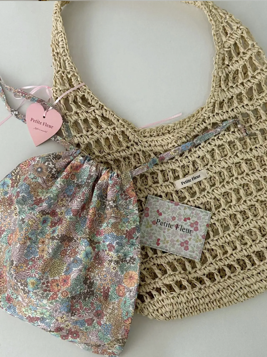 Floral Handwoven Straw Bag