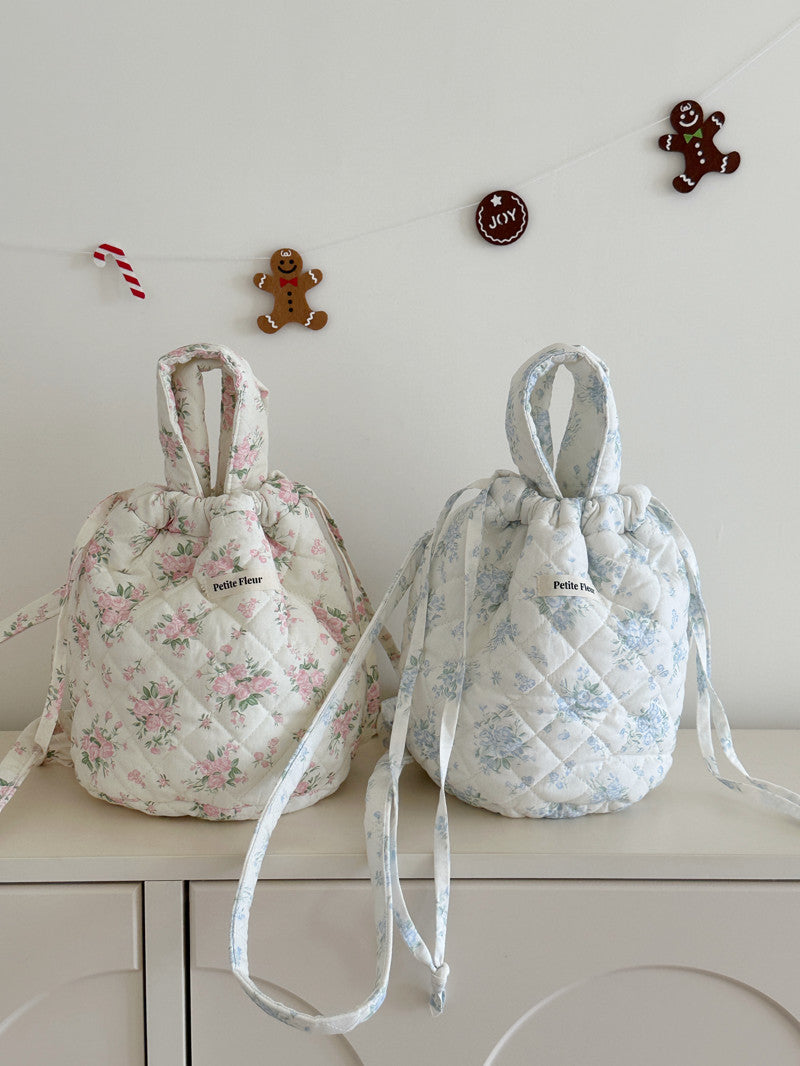 Floral Print Drawstring Cloud Backpack