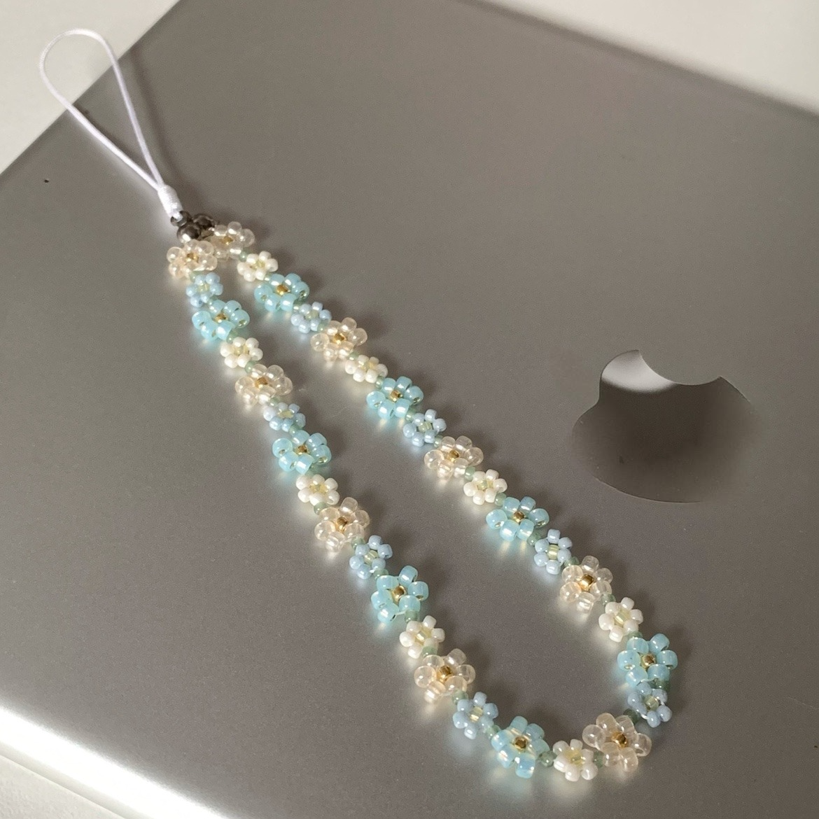 Flower Beaded Phone Charm