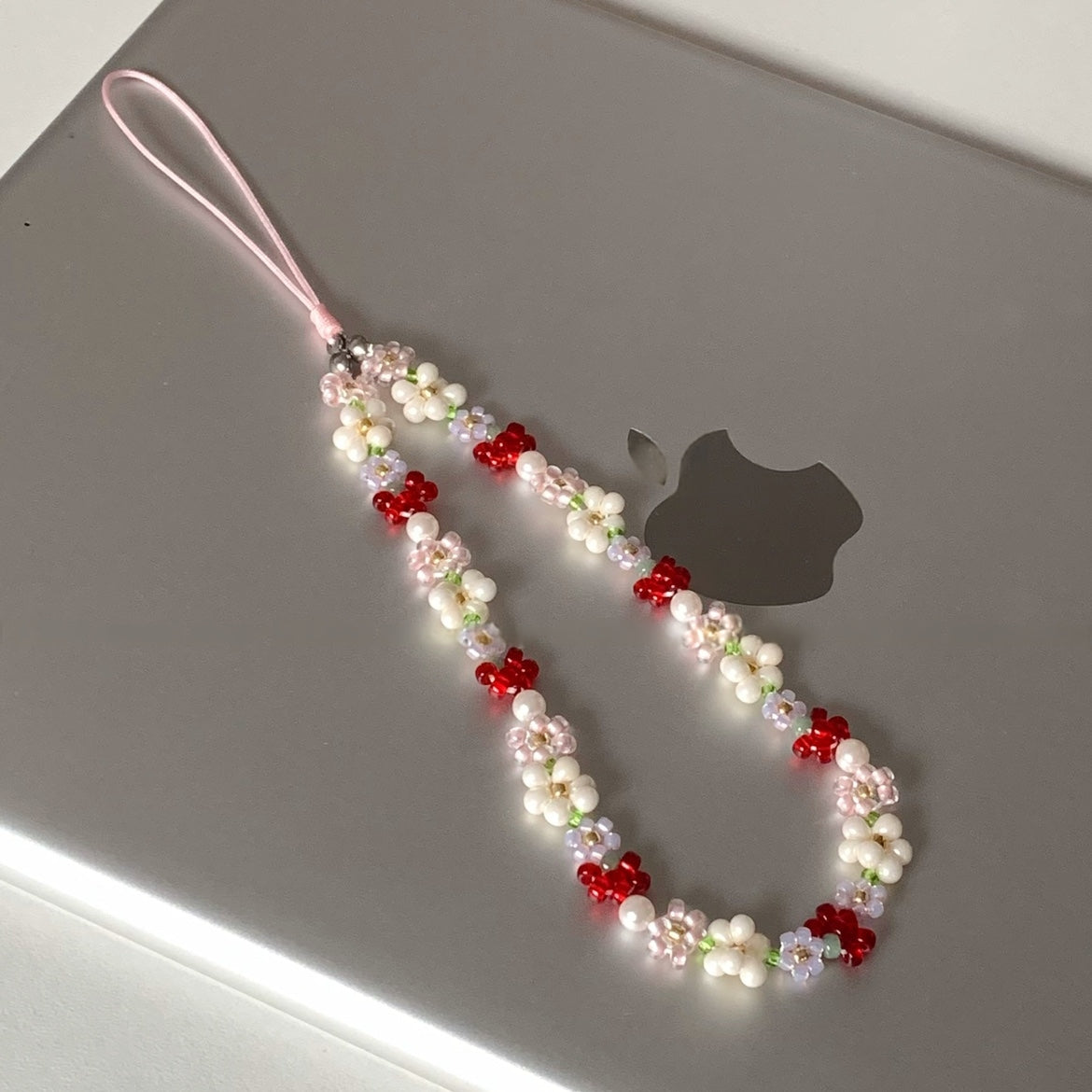 Flower Beaded Phone Charm