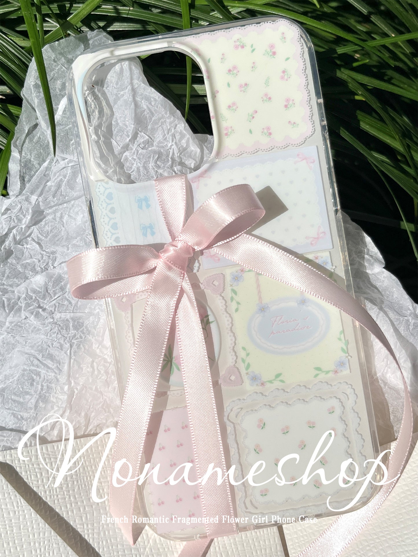 French Romantic Fragmented Flower Girl Phone Case