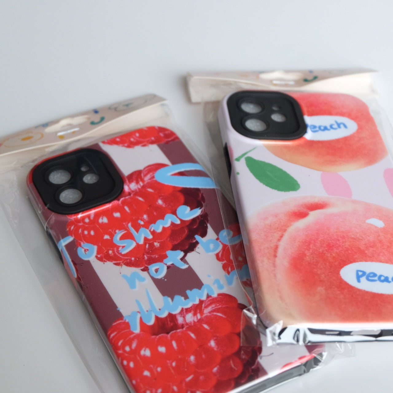 Fresh Raspberry and Peach Print Phone Case