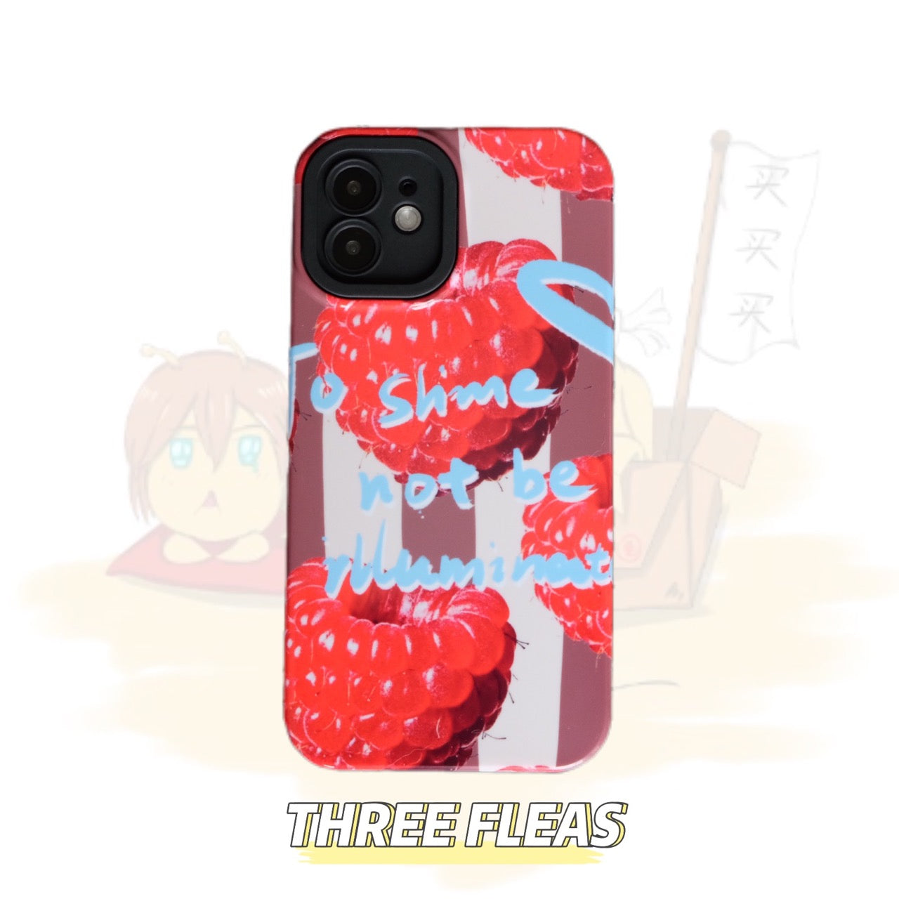 Fresh Raspberry and Peach Print Phone Case