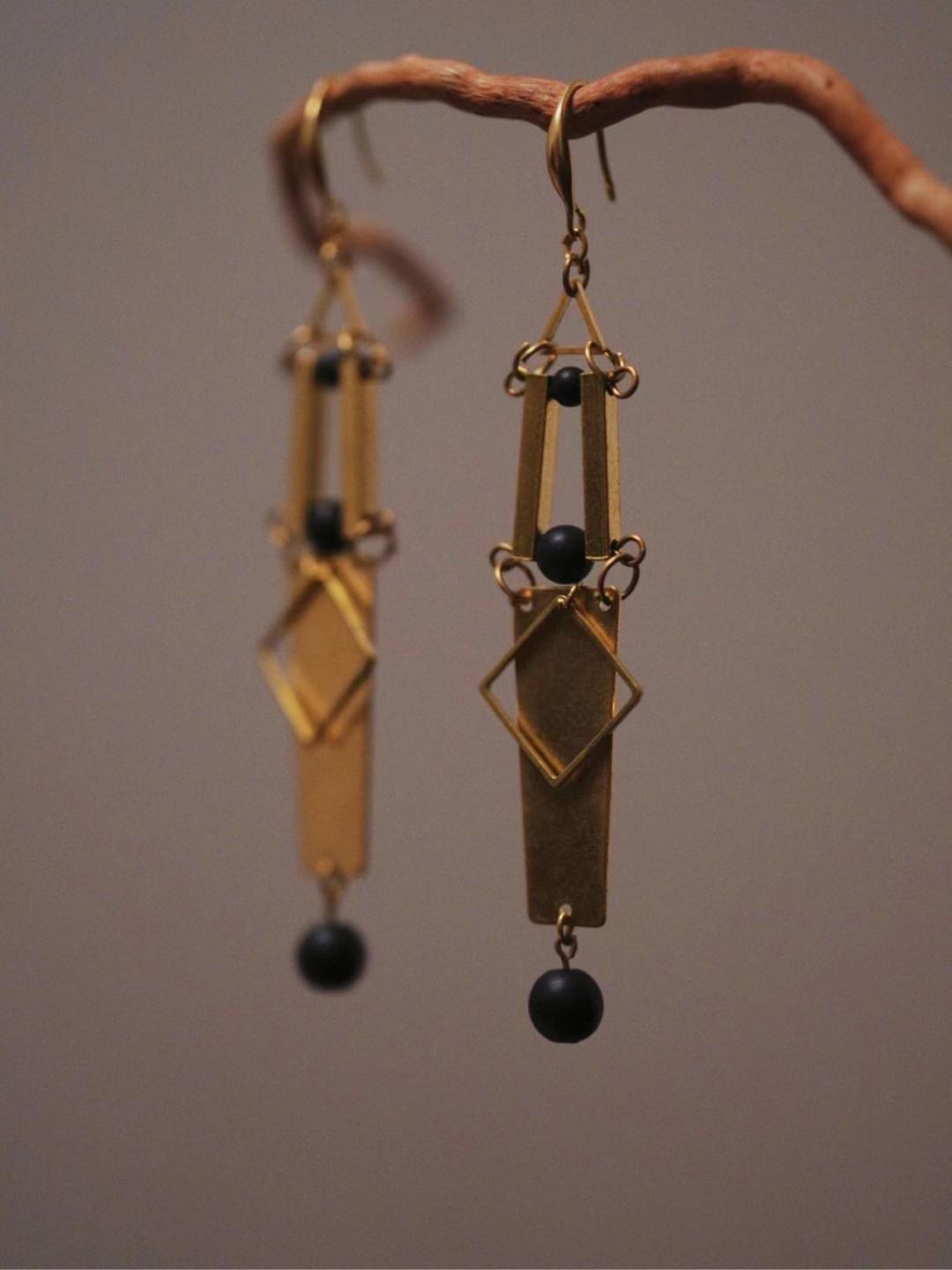 Geometry Copper Earrings