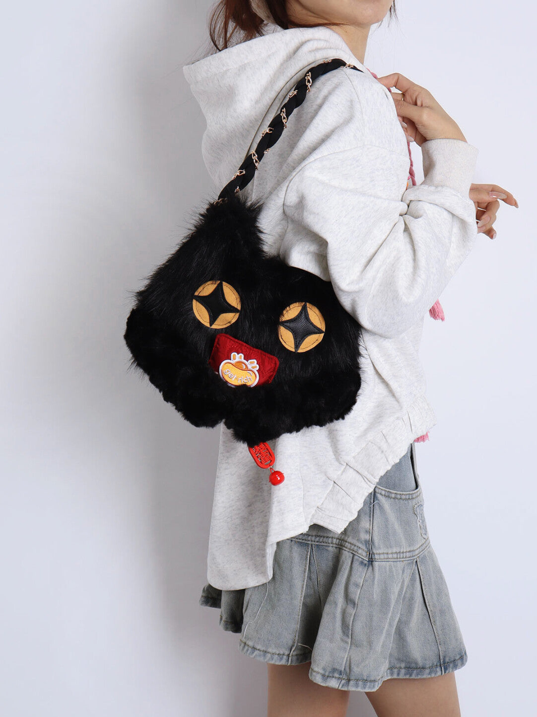 Get Rich Black Cat Bag