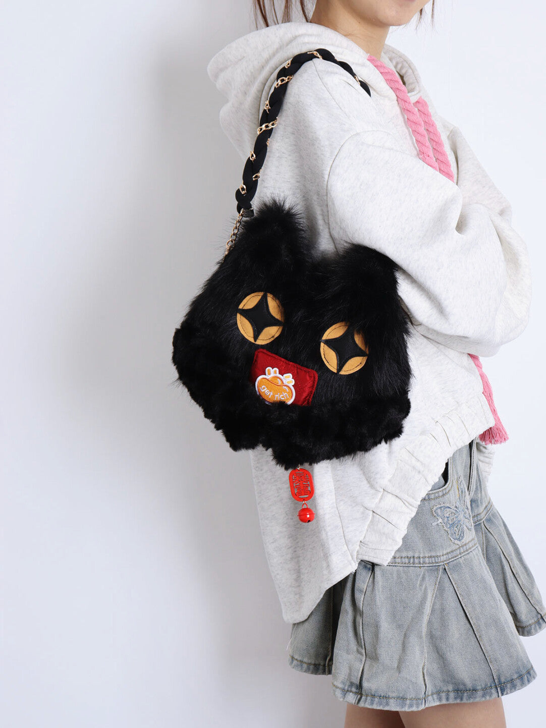 Get Rich Black Cat Bag