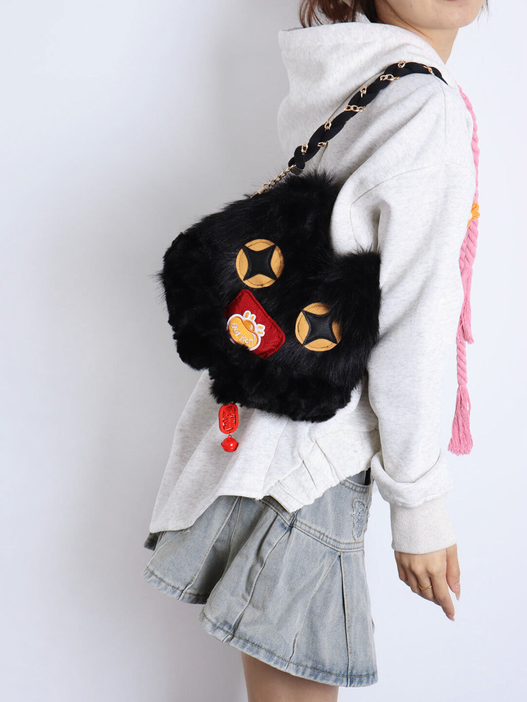 Get Rich Black Cat Bag