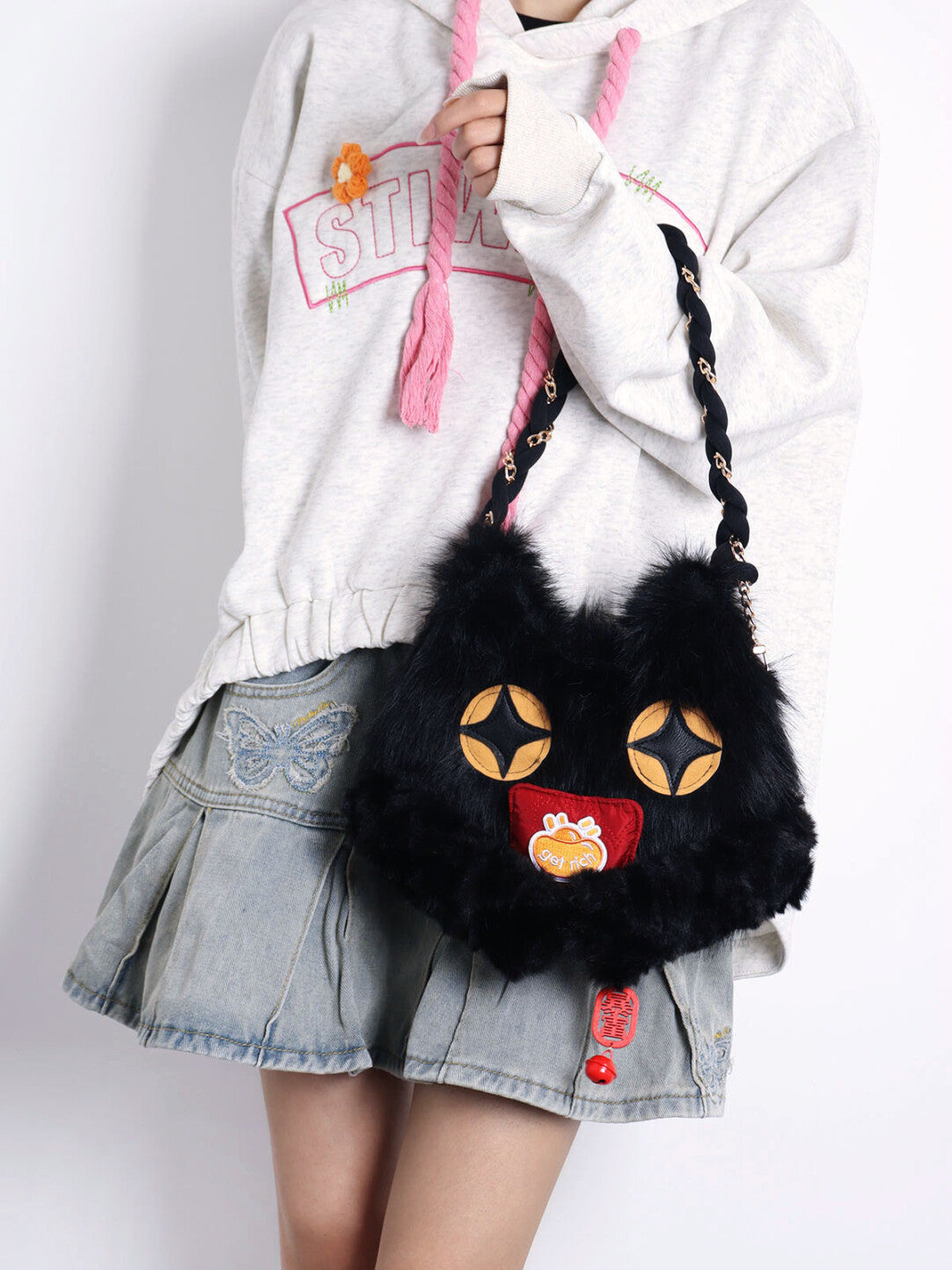 Get Rich Black Cat Bag