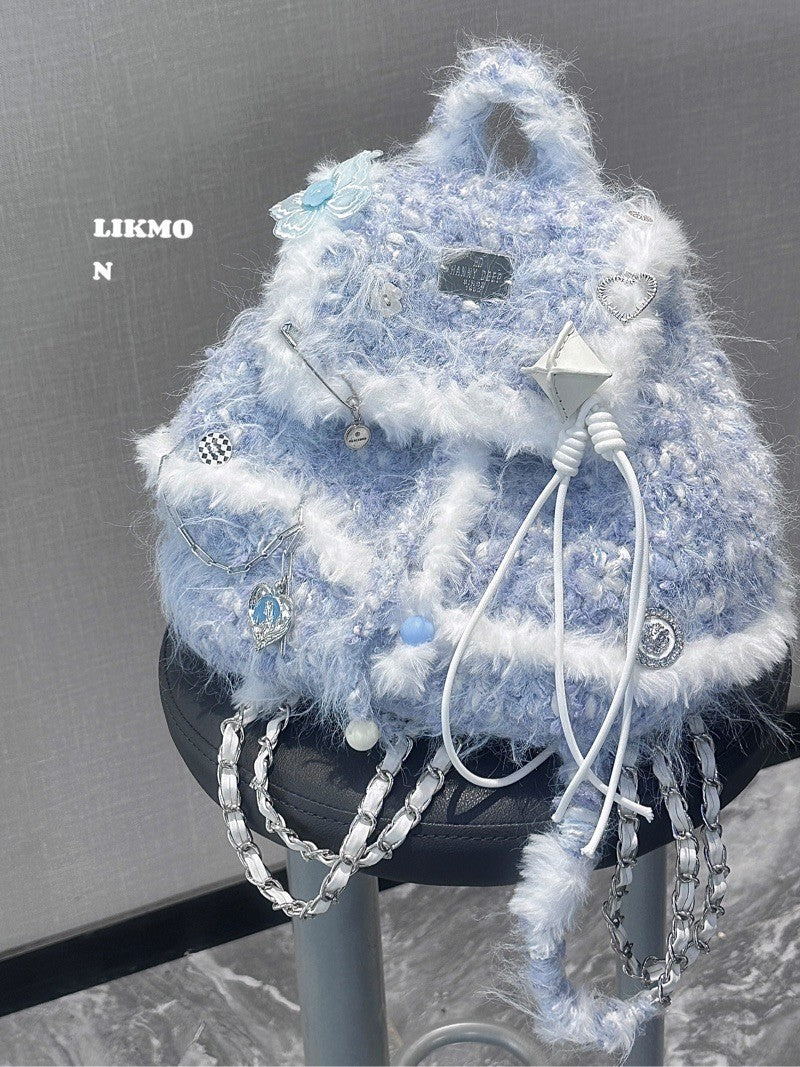Glacier Butterfly Crochet Backpack