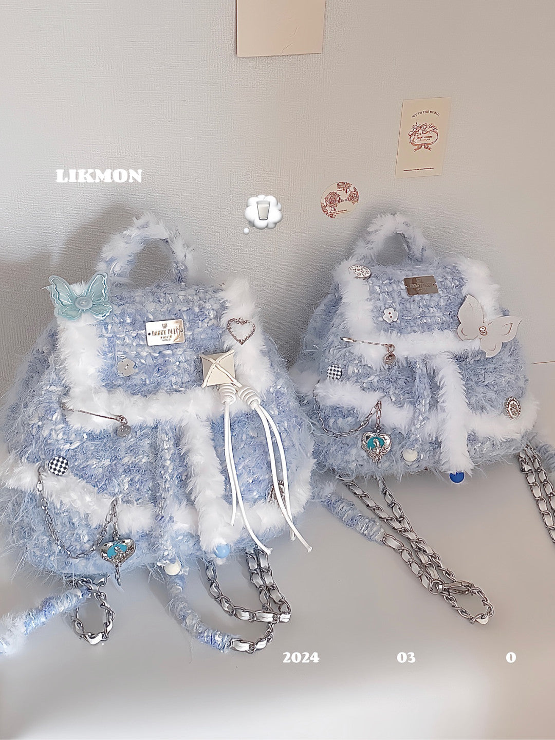 Glacier Butterfly Crochet Backpack