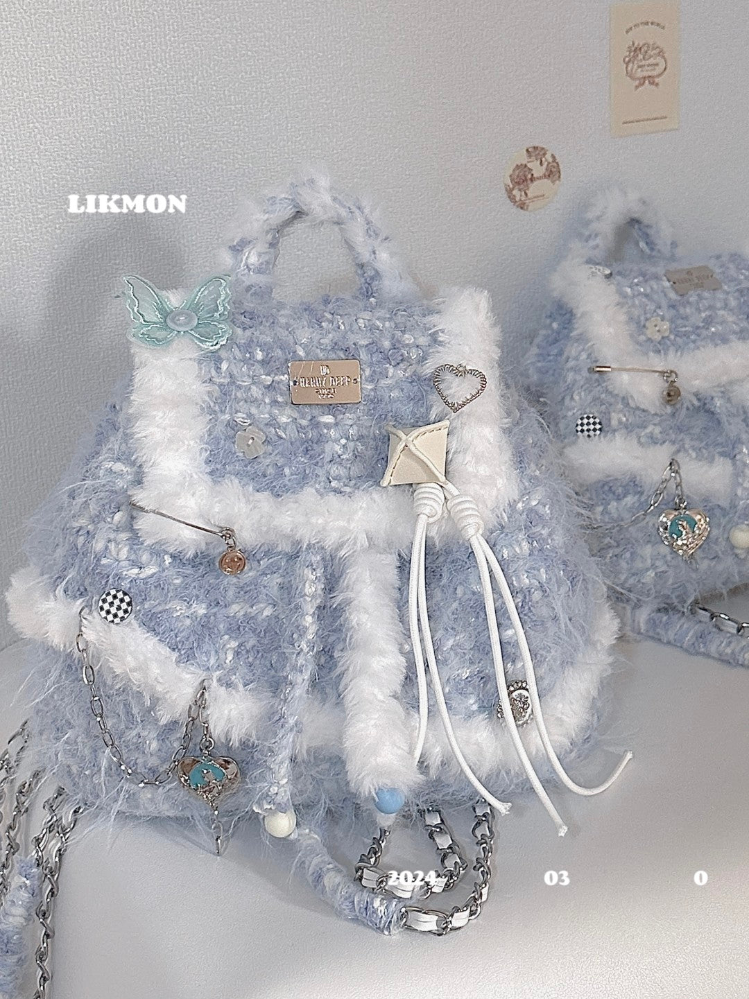 Glacier Butterfly Crochet Backpack