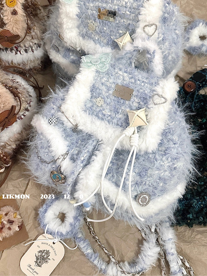 Glacier Butterfly Crochet Backpack