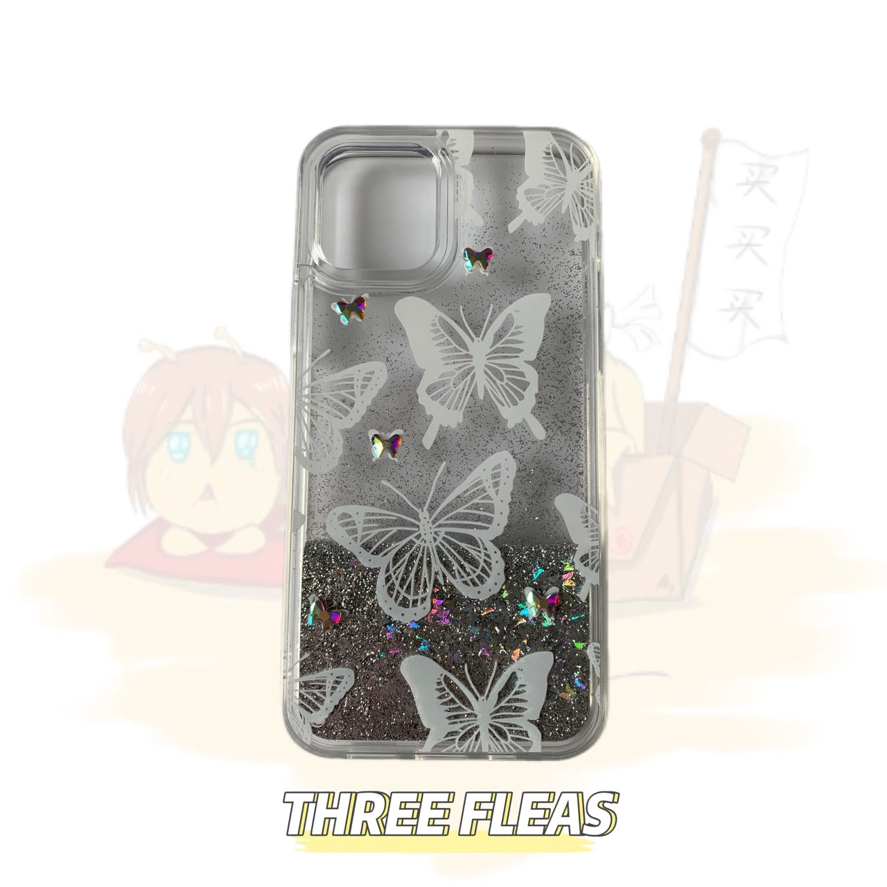 Glitter Quicksand Butterfly Phone Case