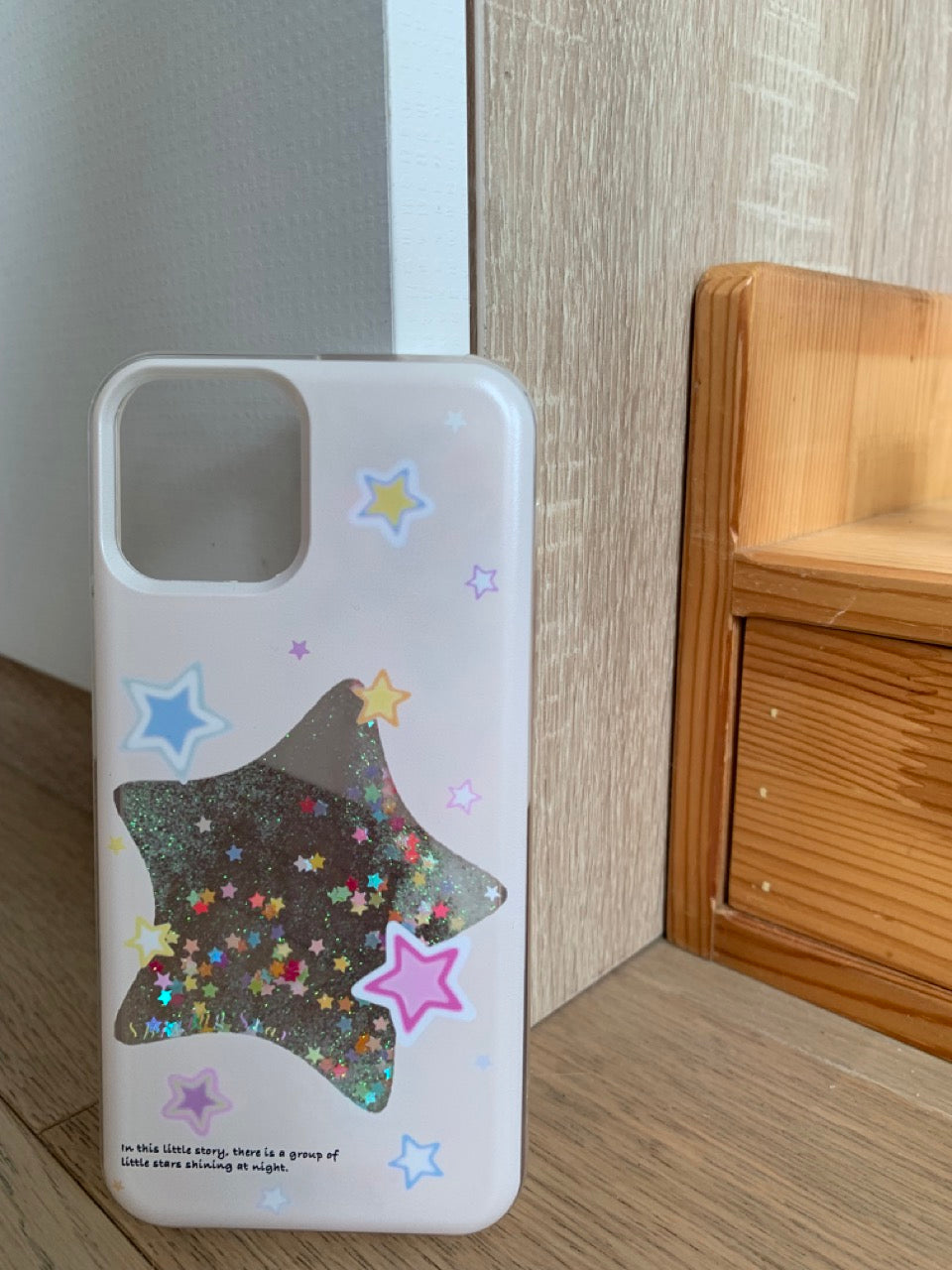 Glitter Quicksand Star Printed Phone Case