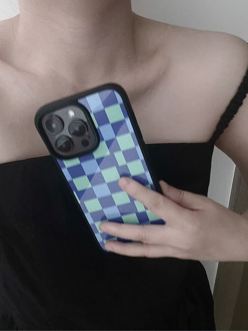 Green Blue Plaid printed Phone Case