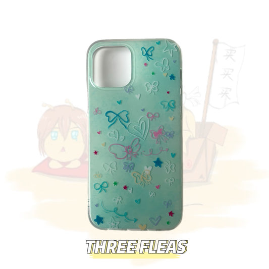 Green Butterfly Printed Phone Case