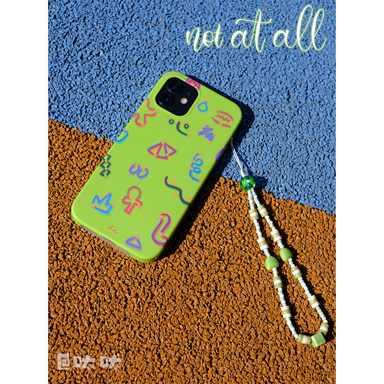 Green Doodle Printed Phone Case